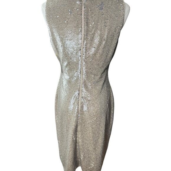 Vince Camuto Gold Sequin Sleeveless Sheath Dress NWT Size 4 | Holdays Party Dres - Picture 3 of 10
